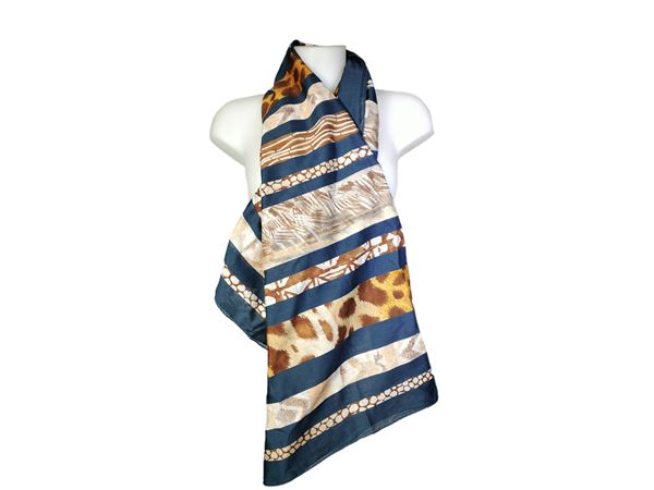 Salvatore Ferragamo, Animal print cotton scarf/sarong  - Auction Vintagemania - Maison Bibelot - Casa d'Aste Firenze - Milano