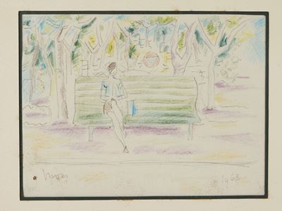 Scorcio di Parco con Figura 1963