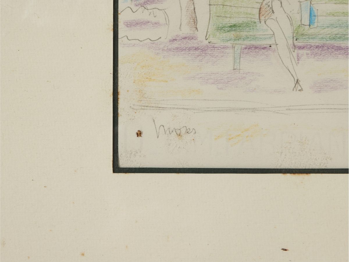 Moses Levy - Scorcio di Parco con Figura 1963