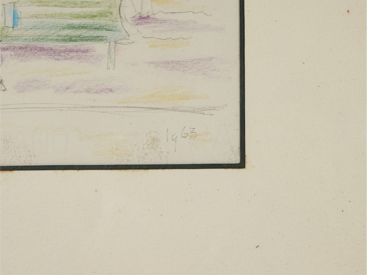 Moses Levy - Scorcio di Parco con Figura 1963