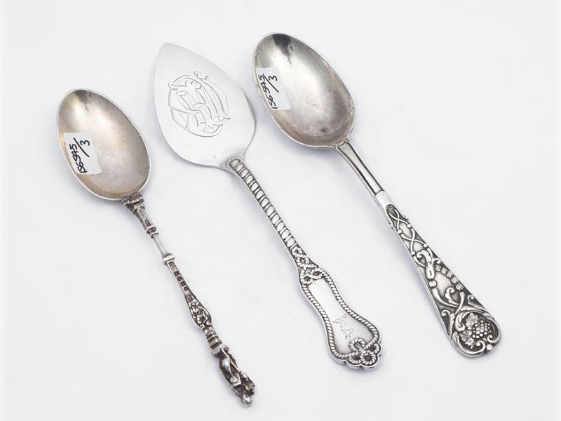Tre Posate D'epoca da Collezione in Argento