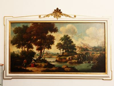 Paesaggio Fluviale con Personaggi