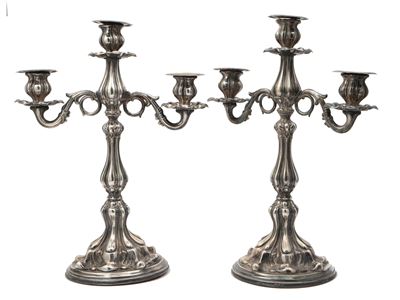 Coppia di Candelabri in Argento
