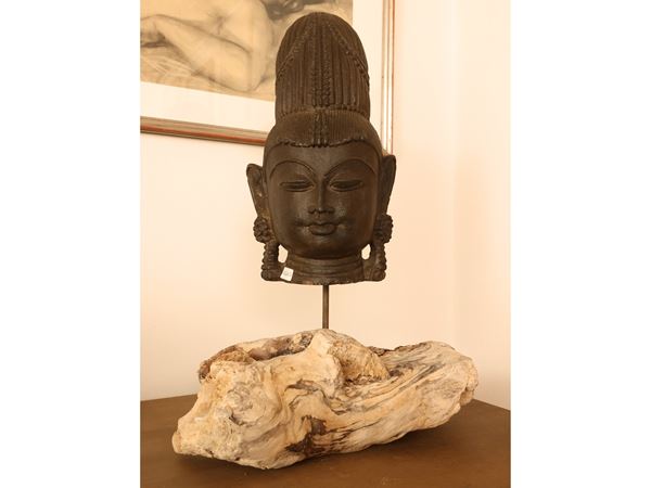 Head of Vishnu in stone