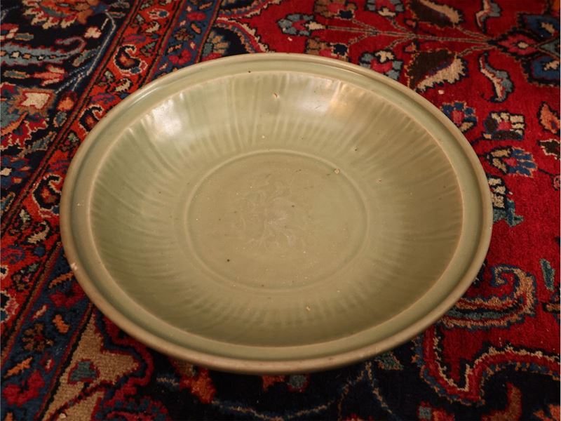 Piatto in Ceramica di Longquan con Invetriatura Céladon
