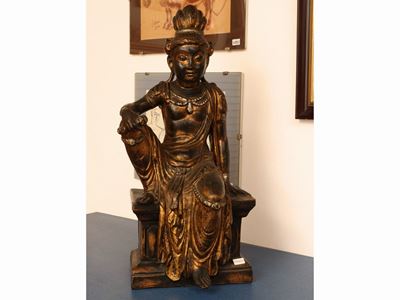 Figura in Ceramica a Imitazione del Bronzo, Zaccagnini