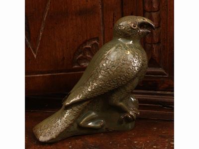 Figura in Porcellana con Invetriatura Céladon