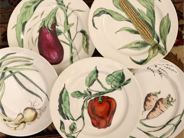 Series of eleven porcelain plates, Porcelaine Paris