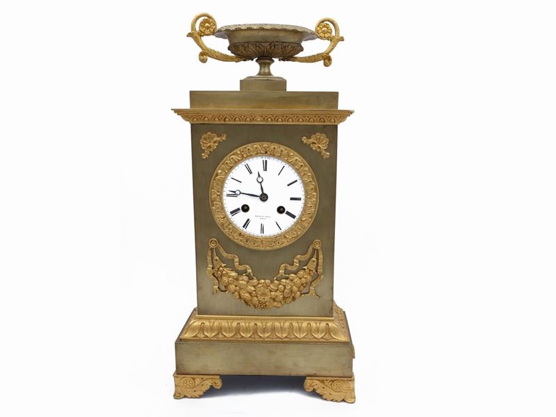 Orologio da Camino in Bronzo Dorato, Raingo Frères