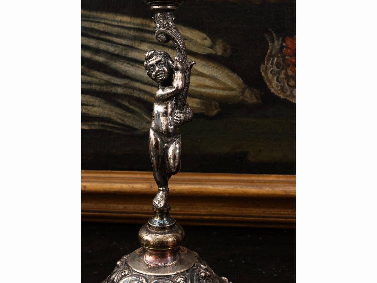 Coppia di Candelabri in Argento, Ottanelli & Castaldi Firenze