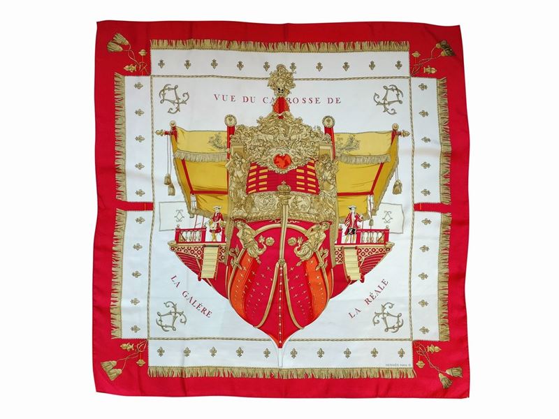Hermès, Vue Du Carrosse De la Galère la Reale", Foulard in Seta