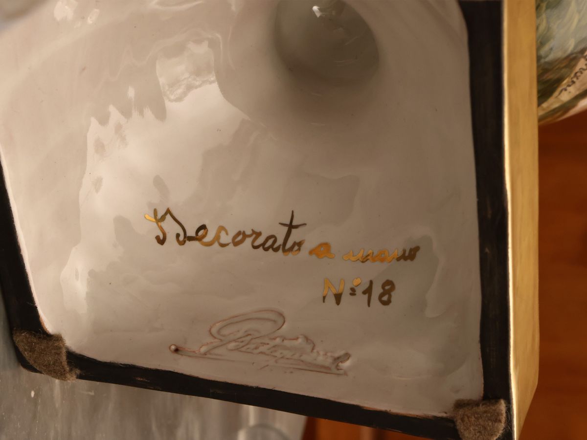 Coppia di Grandi Vasi a Potiche in Ceramica, Batignani