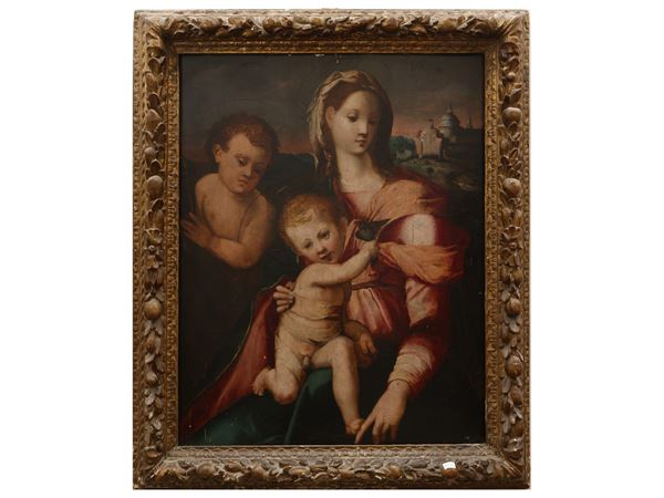 Bottega di Michele Tosini - Madonna with Child and Saint John