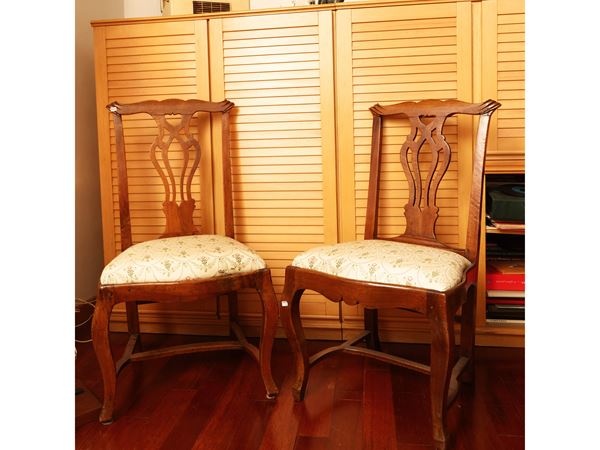 Pair of walnut chairs
