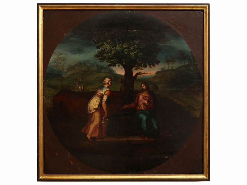 Cerchia di Marcello Venusti - Cristo e la Samaritana al Pozzo