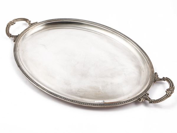 Oval silver tray  - Auction A florentine house. Between tradition and modernity Silvers - I - - Maison Bibelot - Casa d'Aste Firenze - Milano