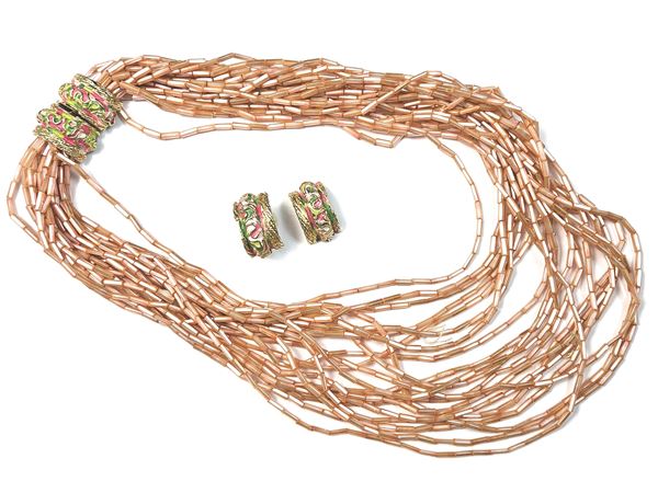 Trifari, Demi parure necklace and clip earrings