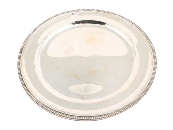 Large silver serving plate