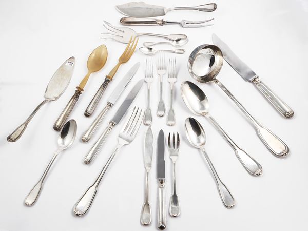 Silver cutlery service, Clementi Bologna  - Auction A florentine house. Between tradition and modernity Silvers - I - - Maison Bibelot - Casa d'Aste Firenze - Milano