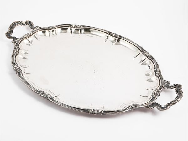 Silver tray, Enrico Cattaneo Milan, 1930s