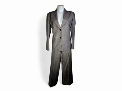 Aspesi, Tailleur Pantalone in Pura Lana Principe di Galles Marrone