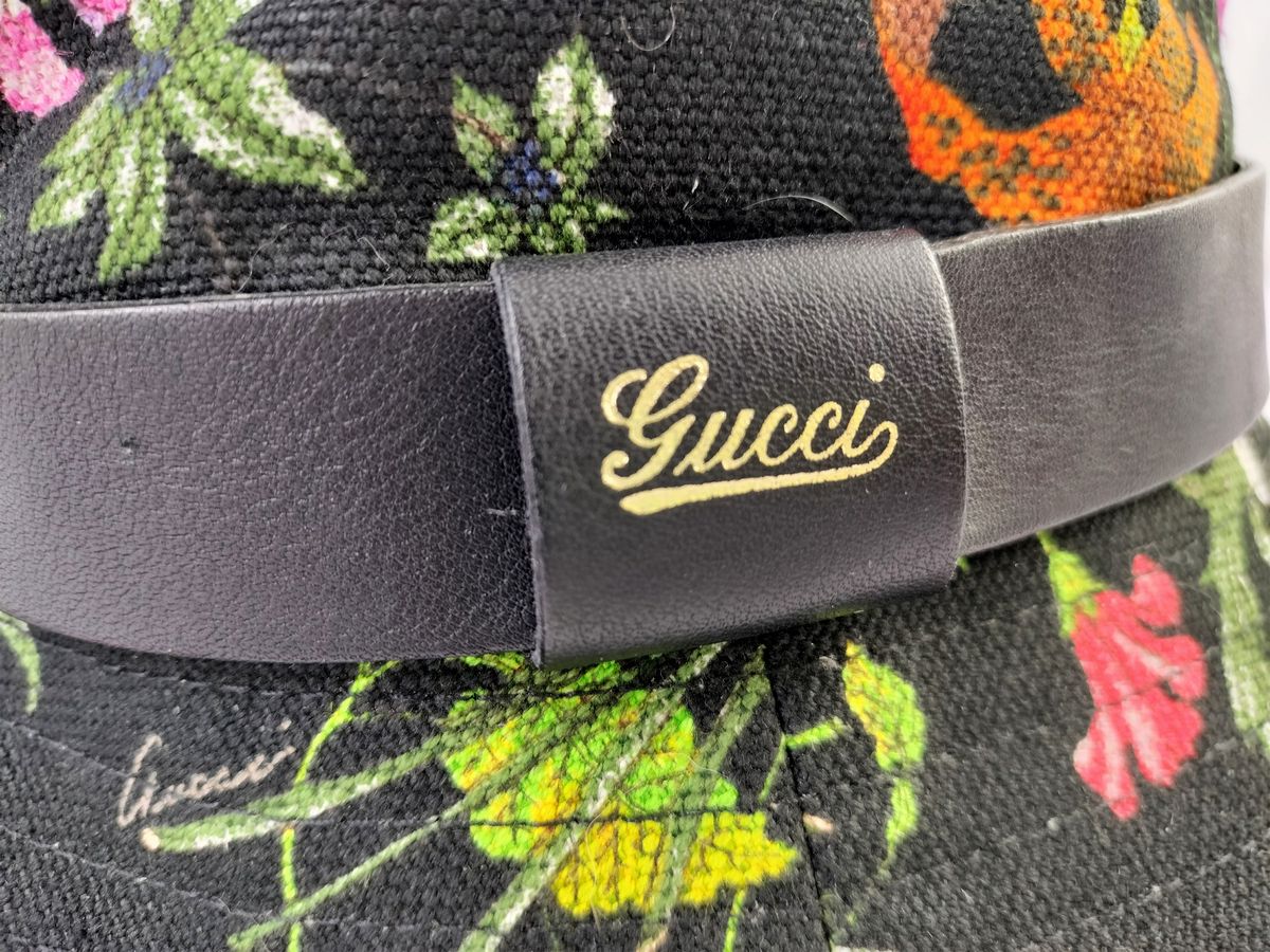 Gucci, Cappello Bucket Flora in Cotone e Lino