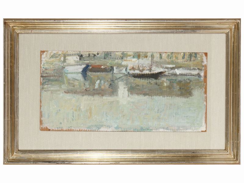 Mario Marcucci - Marina con Barche