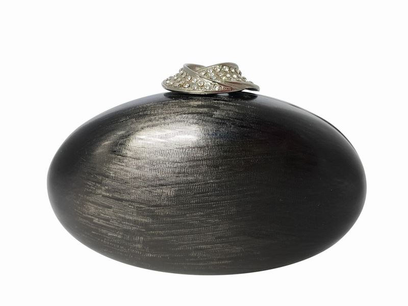 Rodo, Clutch Antracite in Metallo Spazzolato