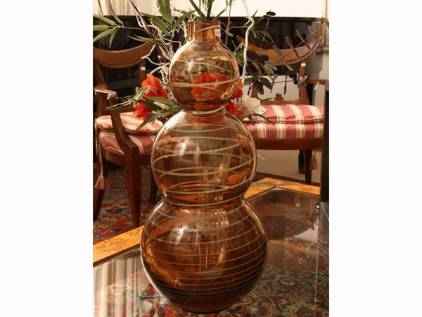 Spiral glass bottle, Cenedese,