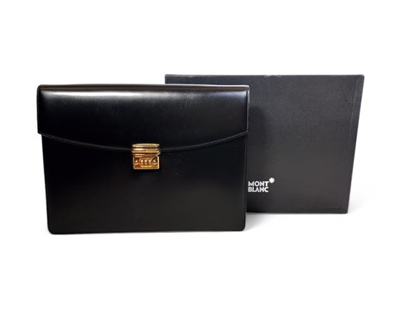 Mont Blanc Meisterstuck, Black leather briefcase
