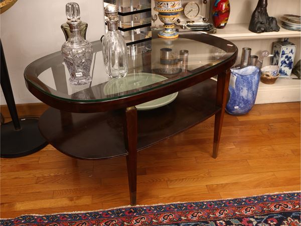 Low two-tier coffee table