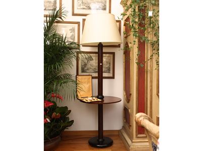 Tavolino-lampada in Palissandro e Rovere