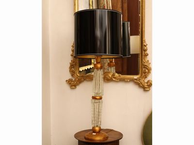 Lampada da Tavolo con Dettagli in Vetro di Murano