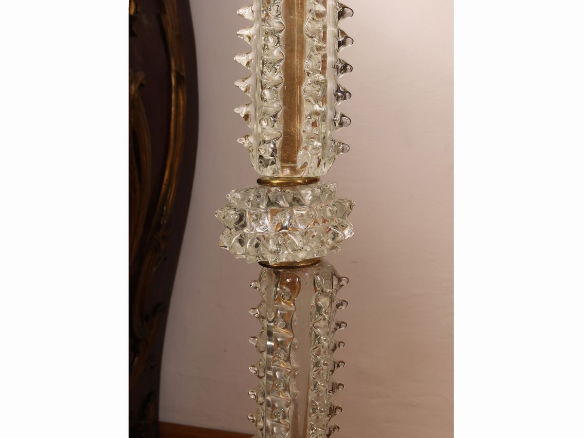 Piantana in Vetro Rostrato Trasparente, Barovier