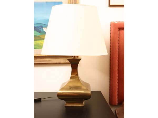 Brass table lamp  (70's)  - Auction A florentine house. Between tradition and modernity Modern and contemporary art Collection of modern paintings and Design - II - - Maison Bibelot - Casa d'Aste Firenze - Milano
