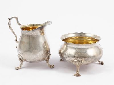 Zuccheriera per Zollette e Lattiera in Argento Sterling