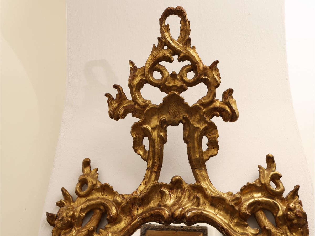 Grande Ventola in Legno Dorato