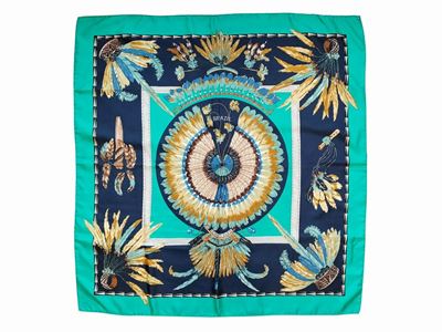 Hermès,"brazil", Foulard in Seta
