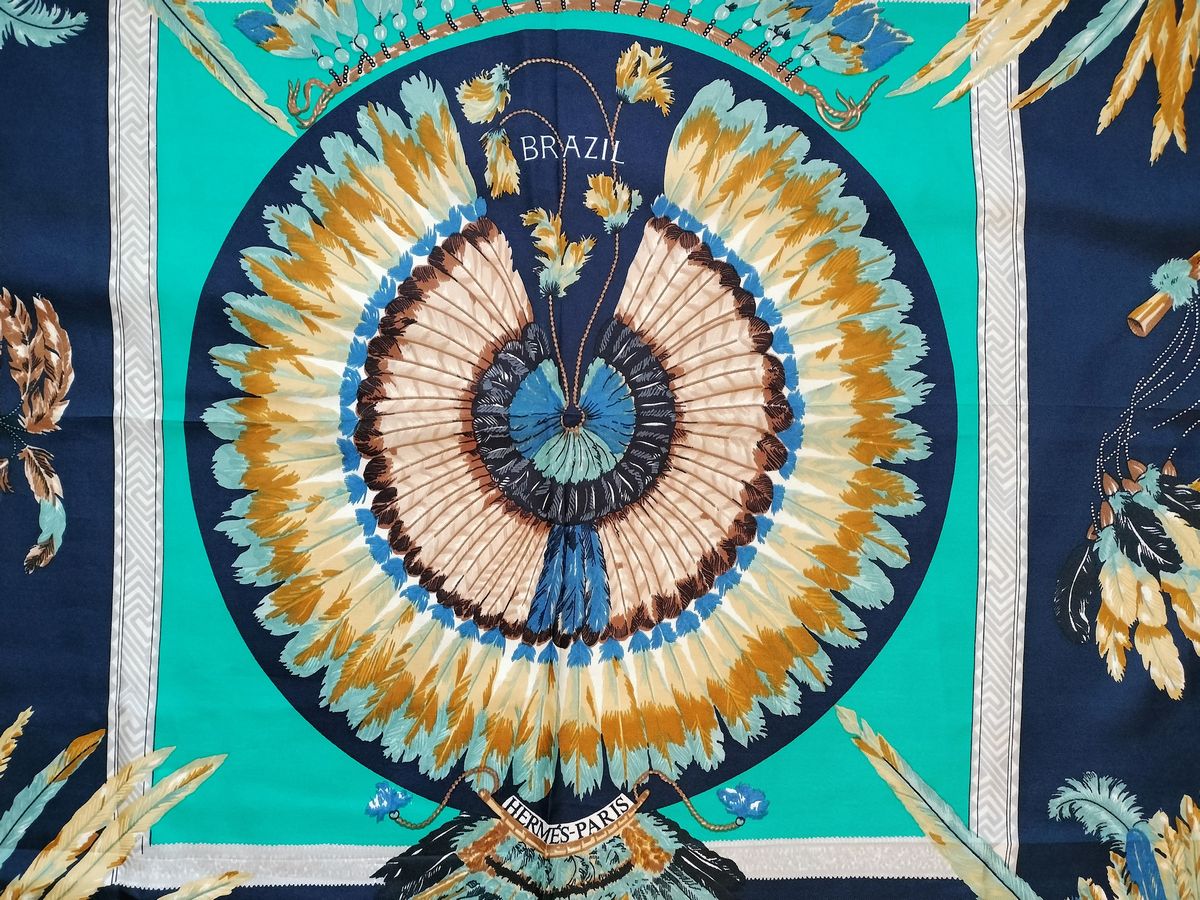 Hermès,"brazil", Foulard in Seta
