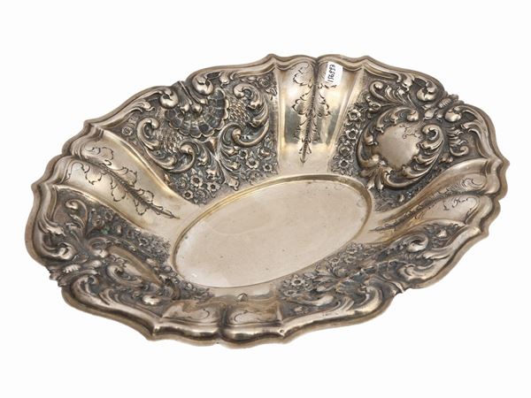 Cestino centrotavola in argento