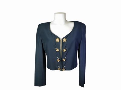 Moschino Couture Cruise Me Baby, Giacchina Corta Blu