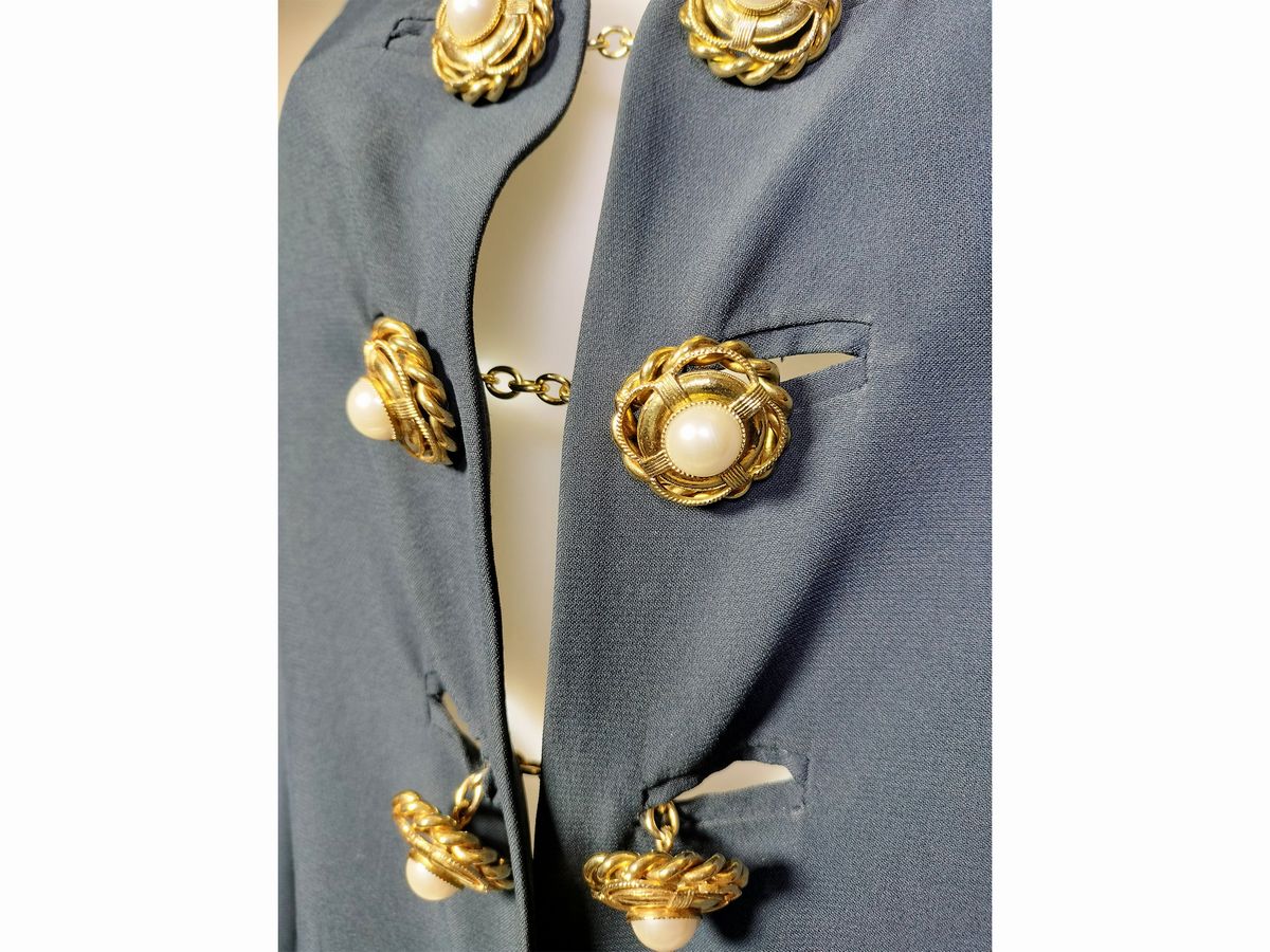 Moschino Couture Cruise Me Baby, Giacchina Corta Blu