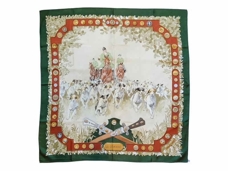Hermès, "le Débuché", Foulard in Seta