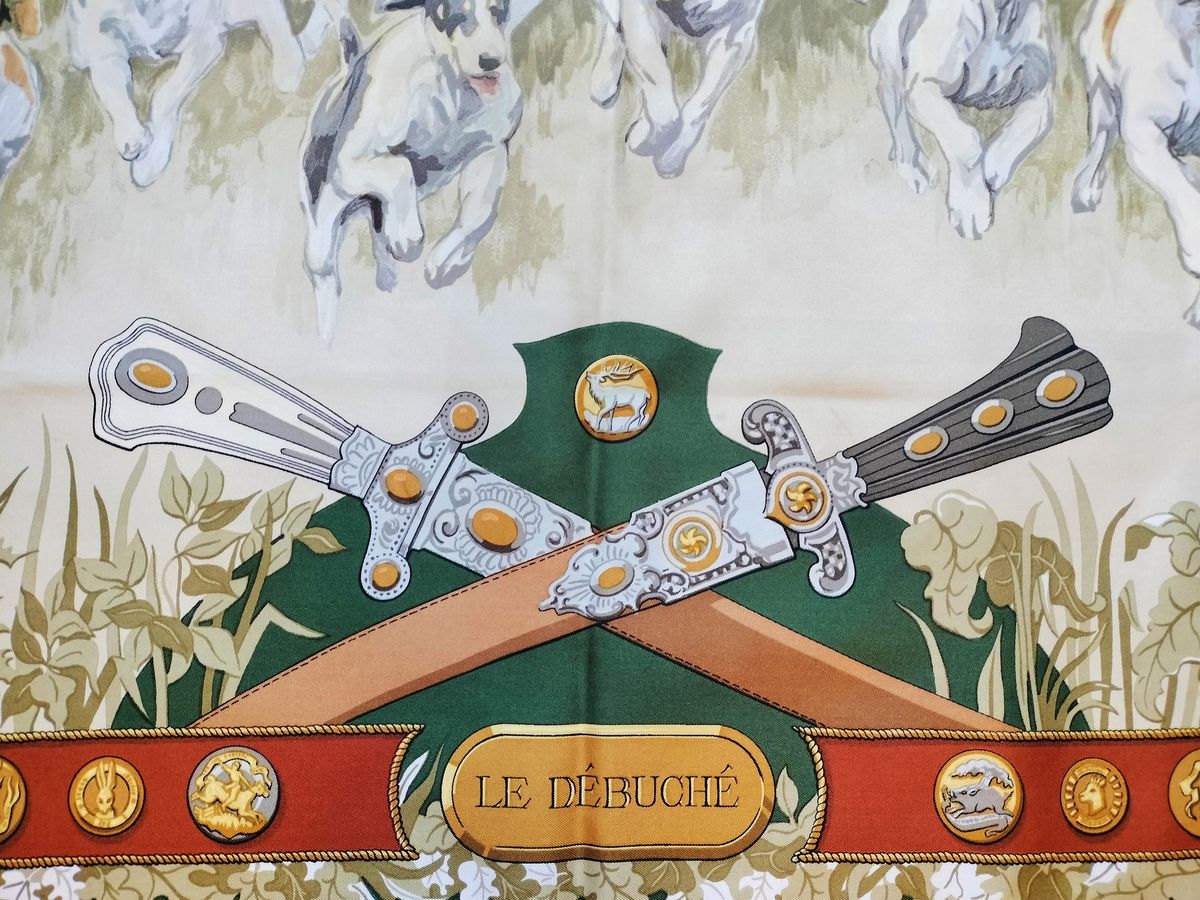 Hermès, "le Débuché", Foulard in Seta