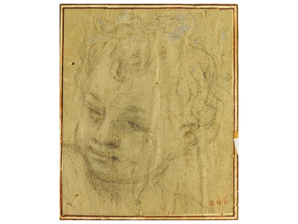 Pietro da Cortona attribuito - Putto's head