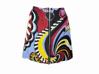 Emilio Pucci, Minigonna Multicolore Trapuntata