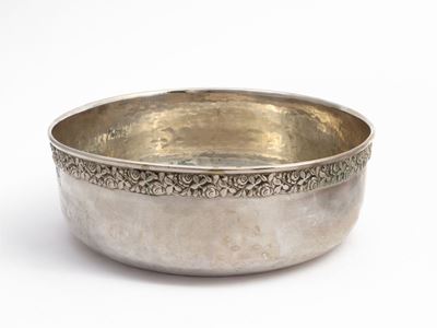 Fruttiera in Argento Martellato, Brandimarte Firenze
