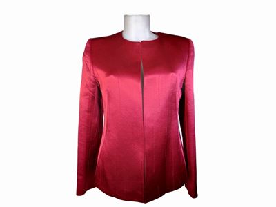 Valentino Miss V, Giacchina Girocollo in Seta Bordeaux