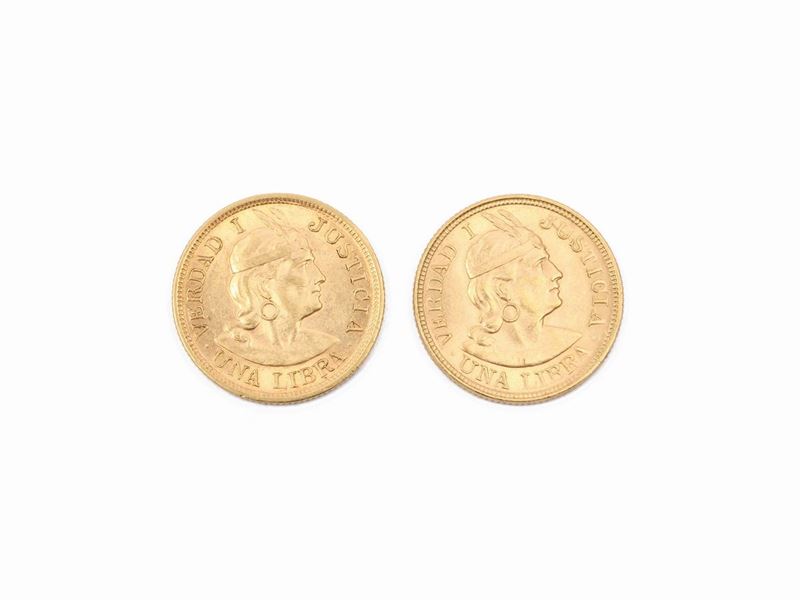 Due Monete da una Libra in Oro