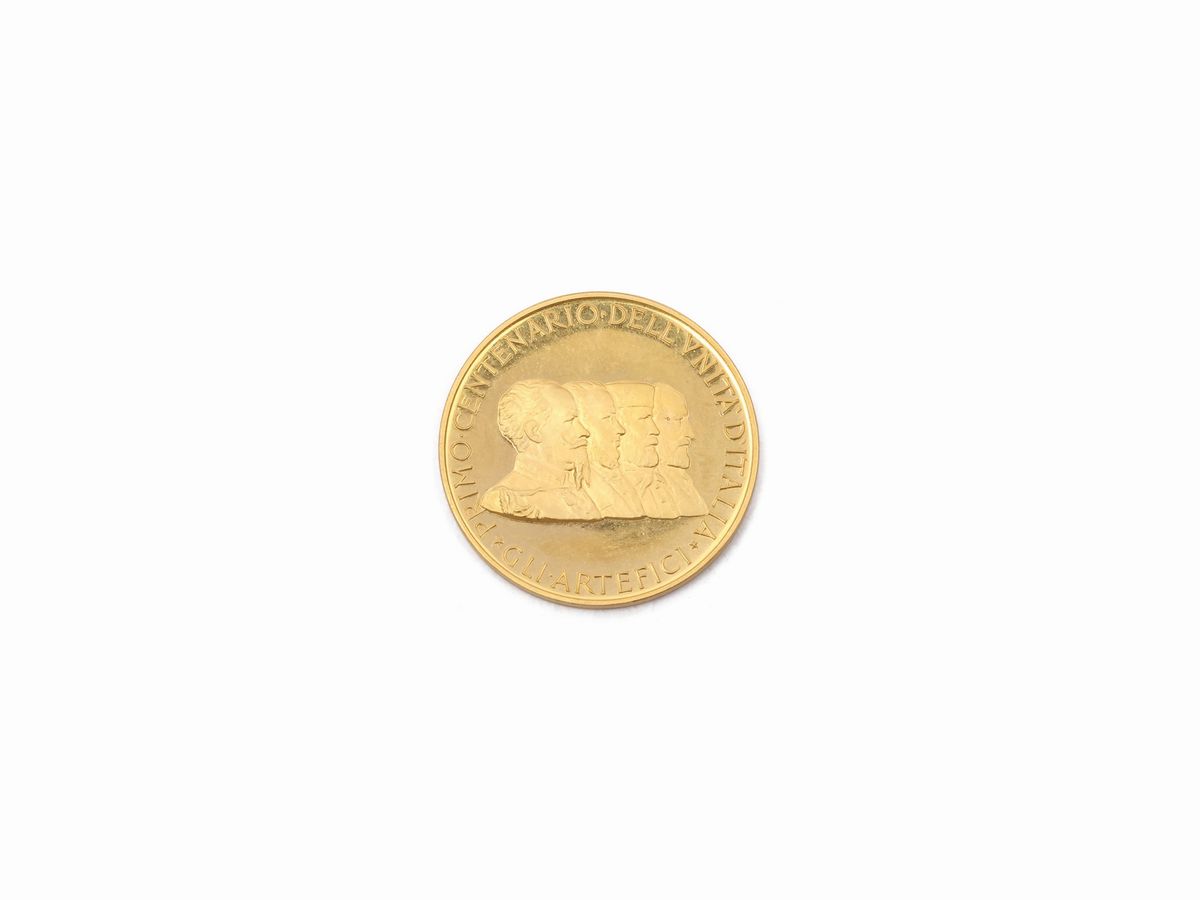 Medaglia Commemorativa Centenario Unità D'italia in Oro